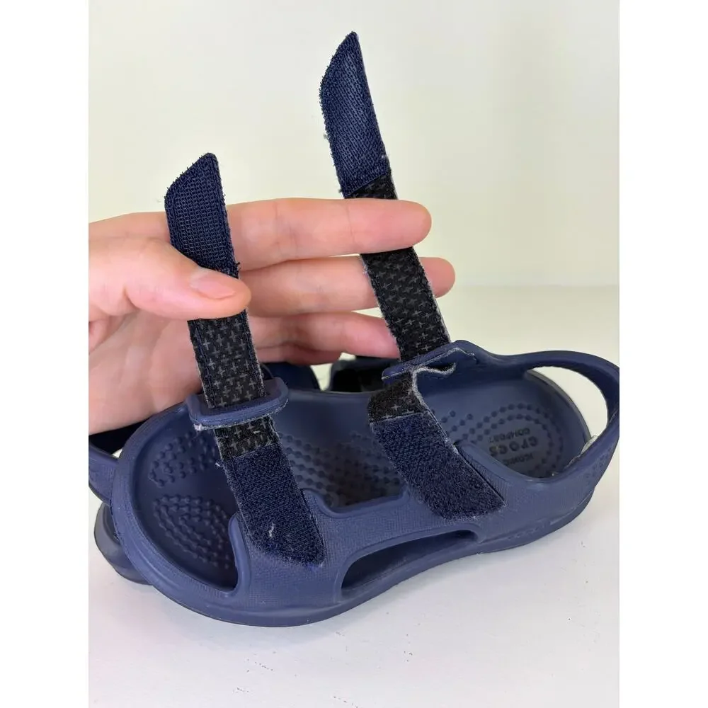 CROCS Boys Navy Blue Sandals size 8